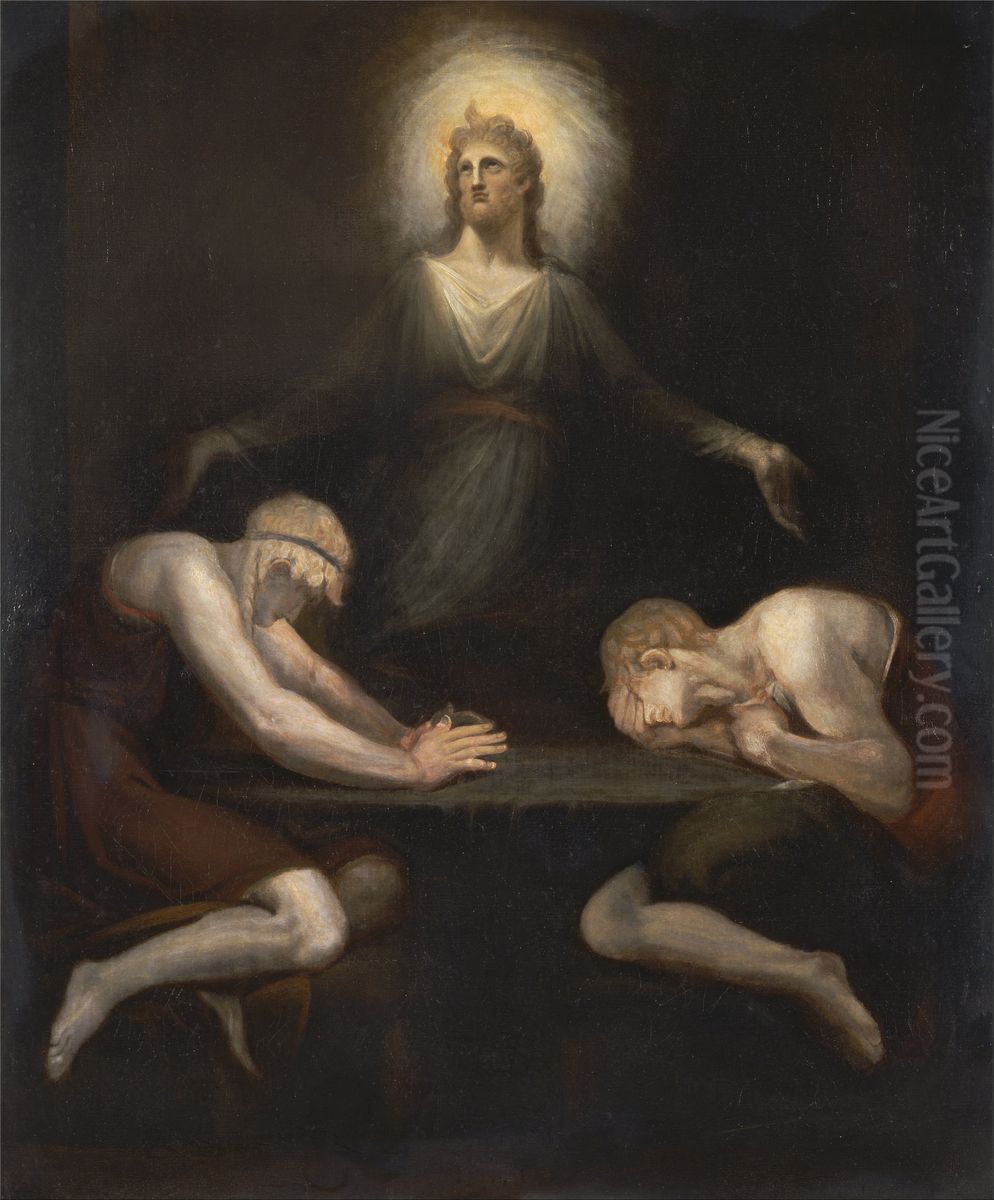 Christ Disappearing at Emmaus Oil Painting by Henry Fuseli