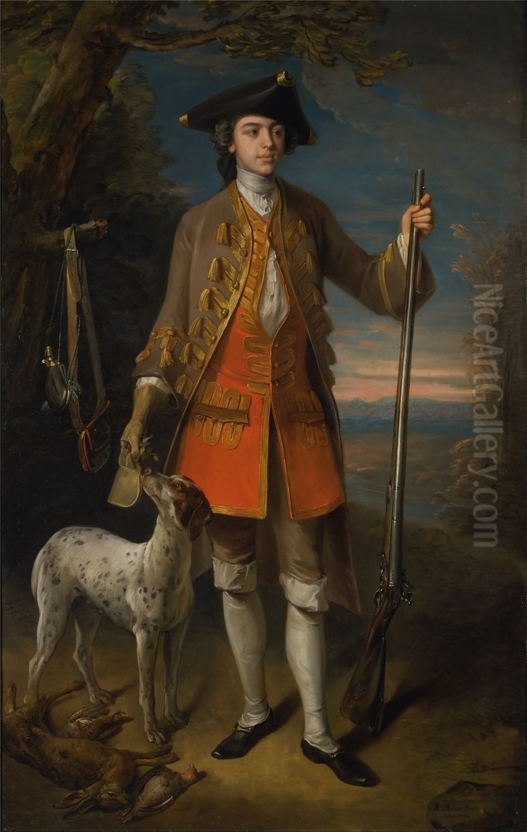 Sir Edward Hales, Baronet, of Hales Place, Hackington, Kent Oil Painting by Philippe Mercier