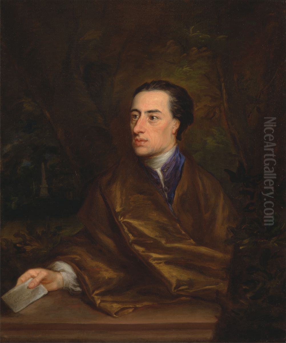 Alexander Pope Oil Painting by Jonathan Richardson