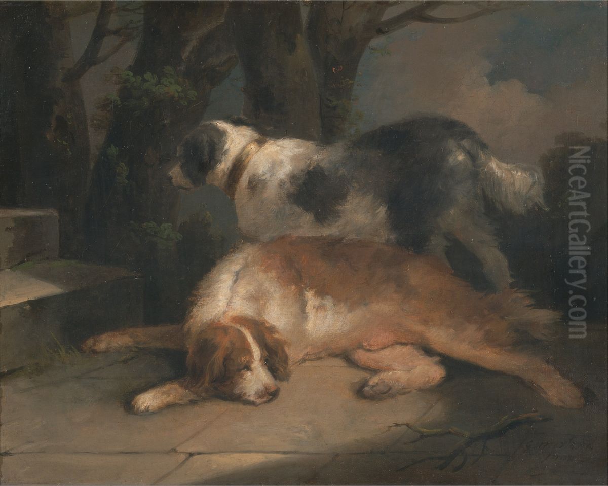 Setters Oil Painting by George Morland