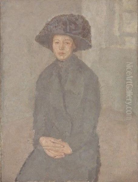 Portrait of a Young Woman Oil Painting by Gwen John Portrait of a Young Woman Oil Painting by Gwen John