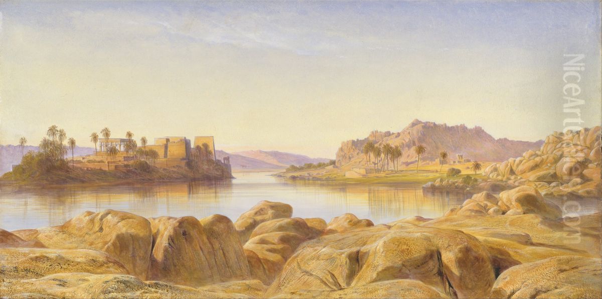 Philae, Egypt Oil Painting by Edward Lear