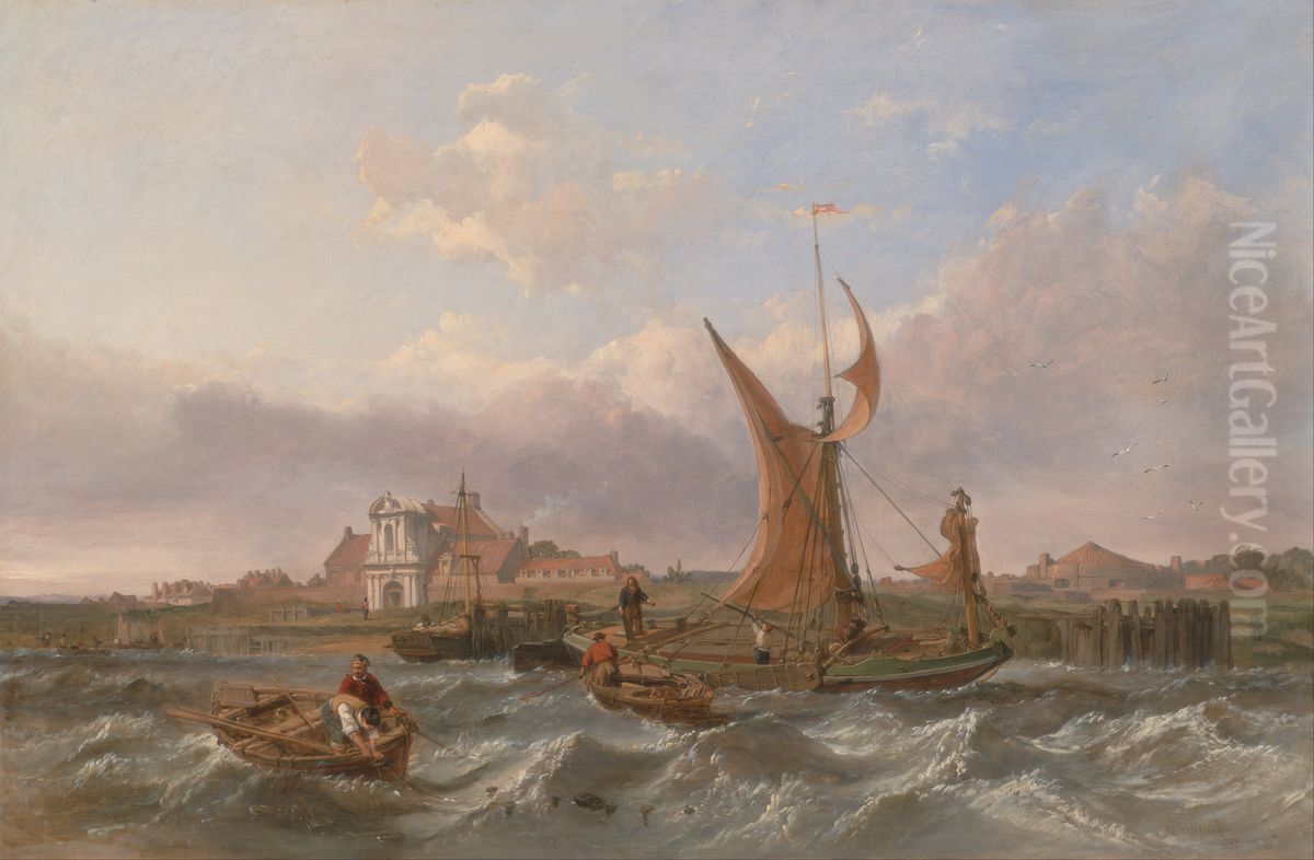 Tilbury Fort--Wind Against the Tide Oil Painting by Clarkson Frederick Stanfield
