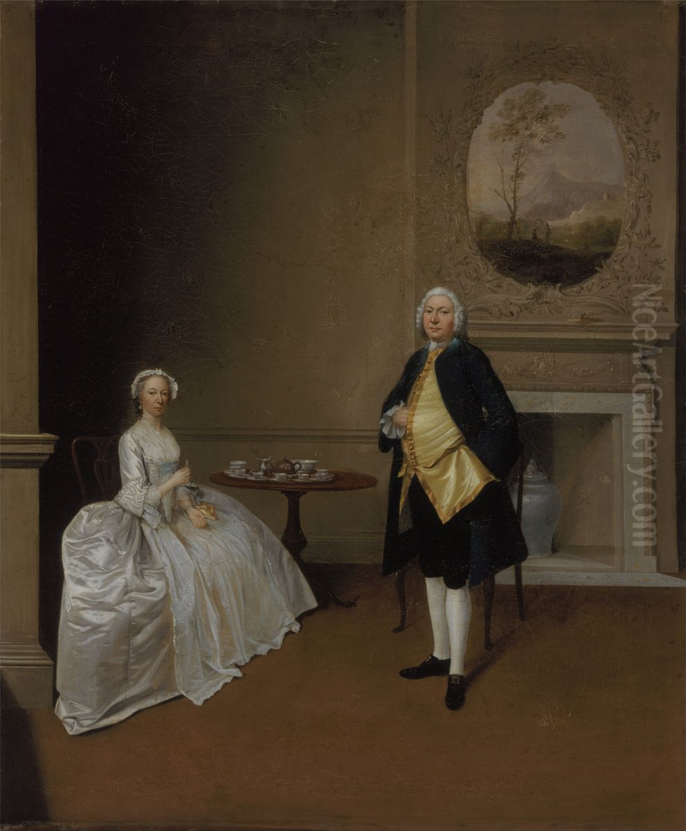 Mr. and Mrs. Hill Oil Painting by Arthur Devis