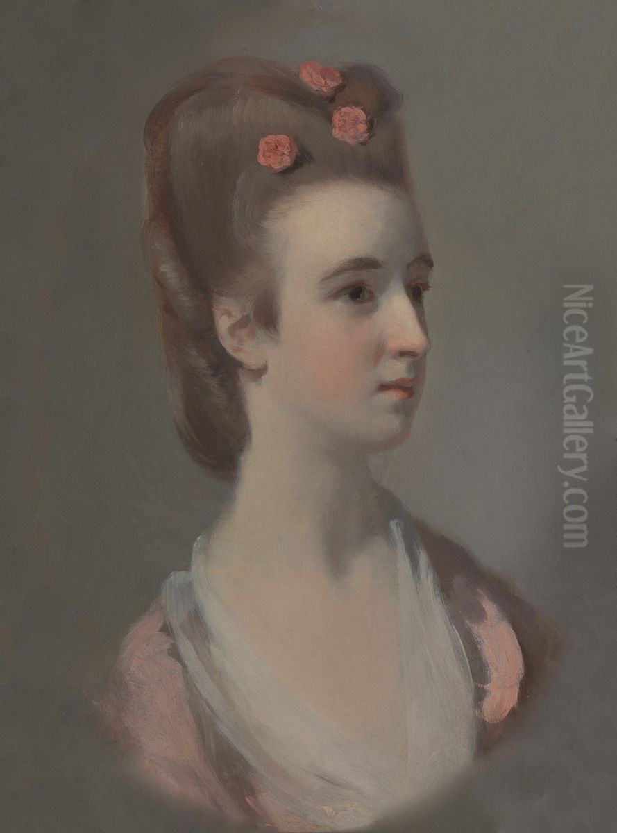 Portrait of a Woman, Possibly Miss Nettlethorpe Oil Painting by Henry Walton