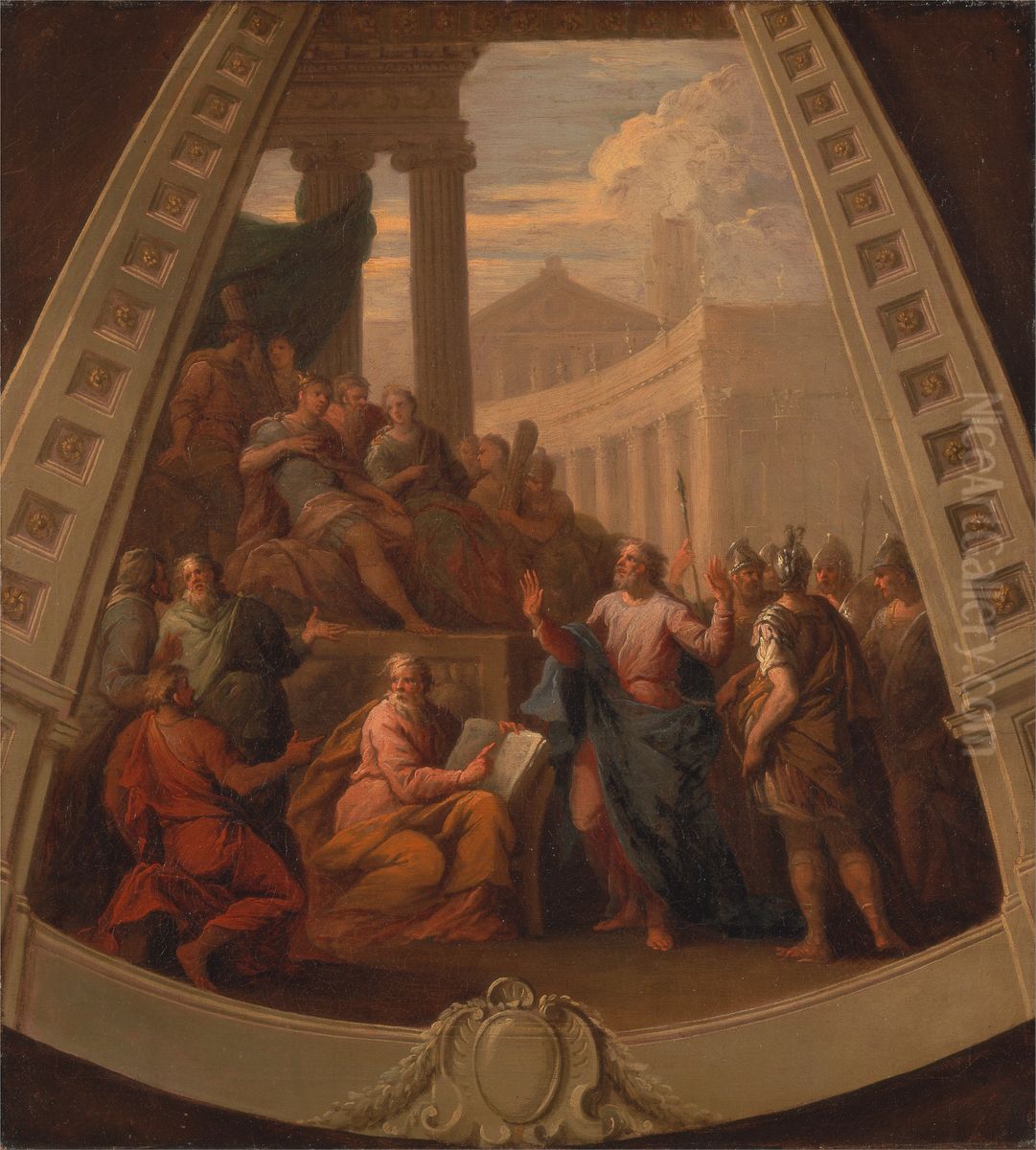 St. Paul before Agrippa Oil Painting by James Thornhill