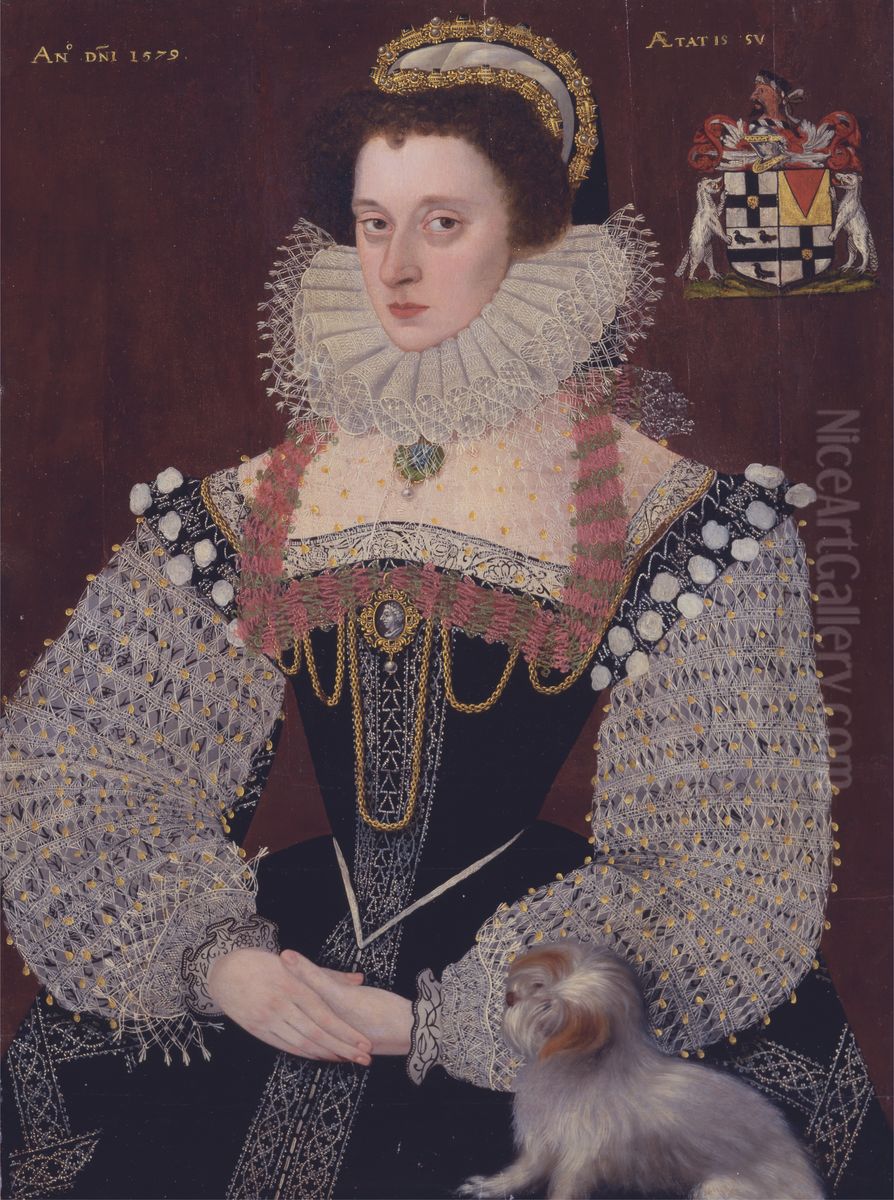 Frances, Lady Brydges (ca. 1553-1623)(current title)Dorothy Bray, Baroness Chandos (d. 1605)(former title) Oil Painting by George Gower