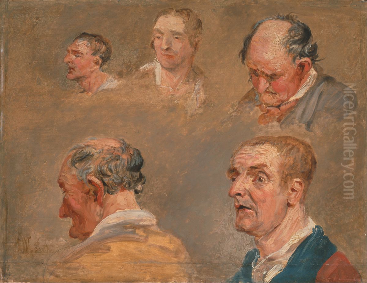 Studies of Jacky Turner and the Reverend Charles Hope's Gardener Oil Painting by James Ward