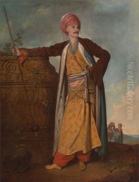 Portrait of an Armenian Oil Painting by Richard Cosway