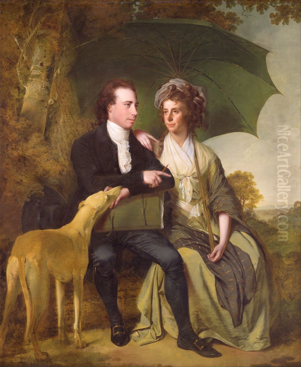 The Rev. and Mrs. Thomas Gisborne, of Yoxhall Lodge, Leicestershire Oil Painting by Joseph Wright of Derby