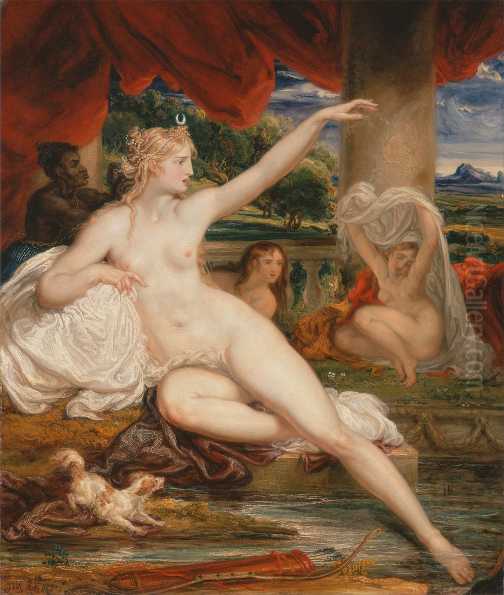Diana at the Bath Oil Painting by James Ward