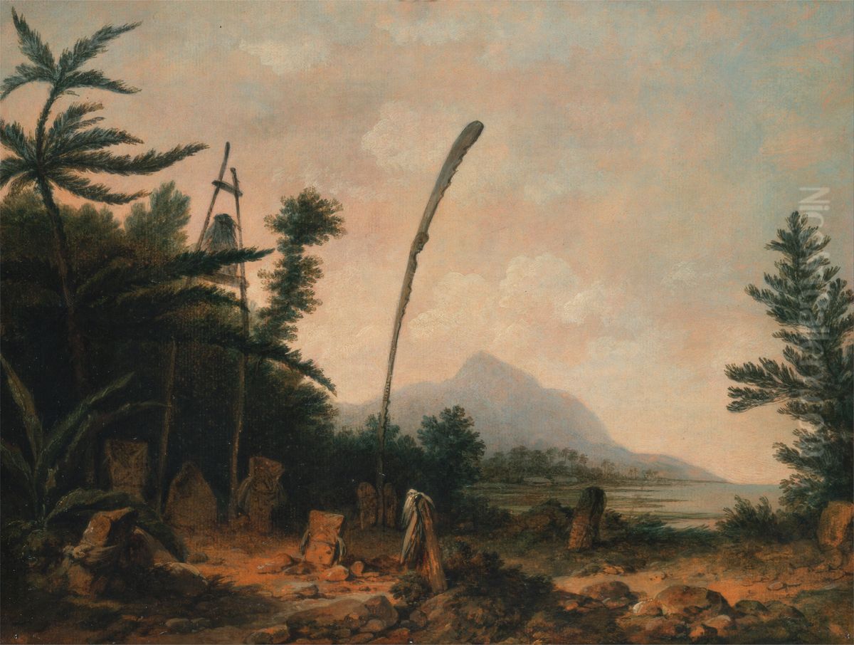 Burial Ground in the South Seas Oil Painting by John Webber