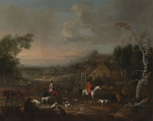 The Reverend Jemmet Browne at a meet of foxhounds