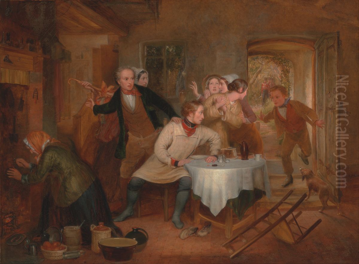 The Deserter's Home Oil Painting by Richard Redgrave