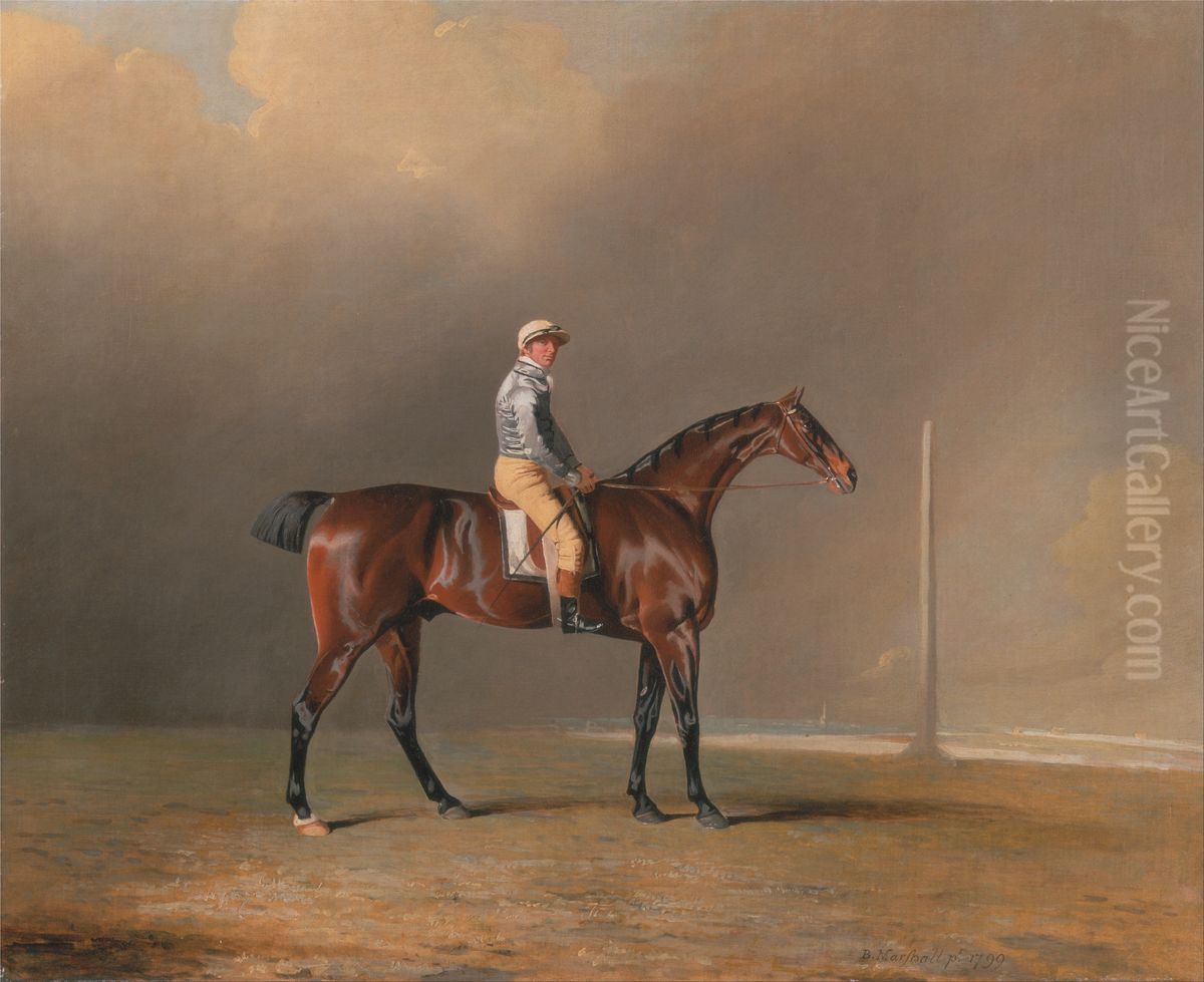 Diamond, with Dennis Fitzpatrick Up Oil Painting by Benjamin Marshall