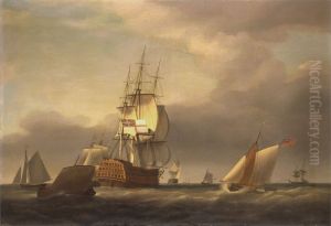 A Seascape with Men-of-War and Small Craft