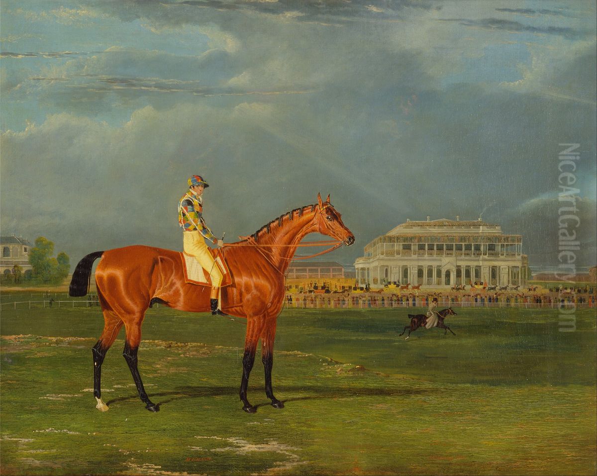 Memnon, with William Scott Up Oil Painting by John Frederick Herring, Sr.