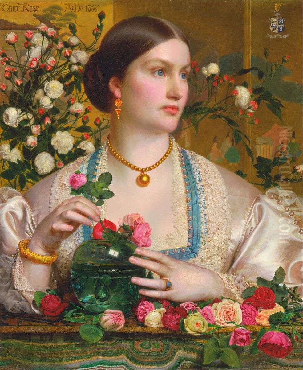 Grace Rose Oil Painting by Frederick Sandys
