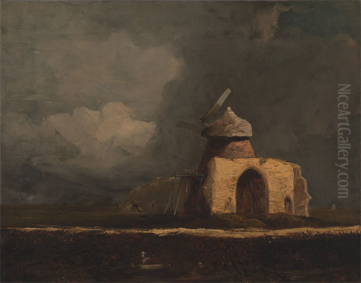 St. Benet's Abbey Oil Painting by John Sell Cotman