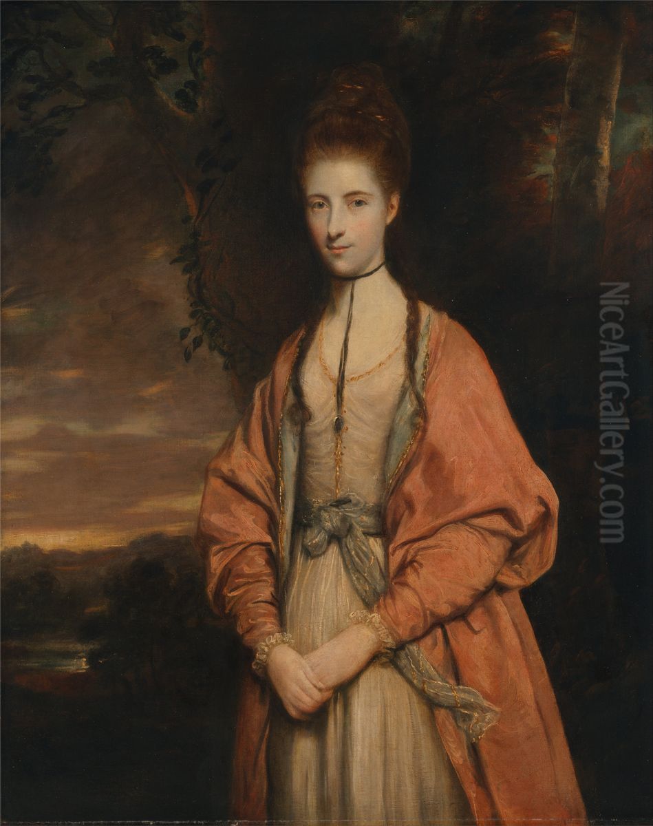 Anne Seymour Damer Oil Painting by Of Sir Joshua Reynolds