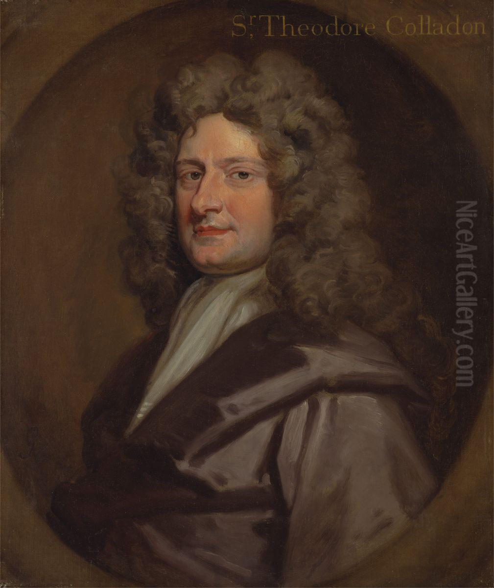 Sir Theodore Colladon Oil Painting by Godfrey Kneller