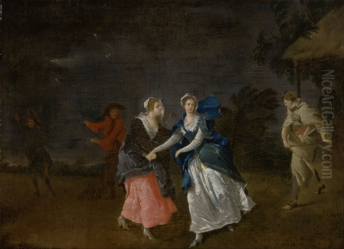 Mrs. Cibber as Cordelia Oil Painting by Peter van Bleeck