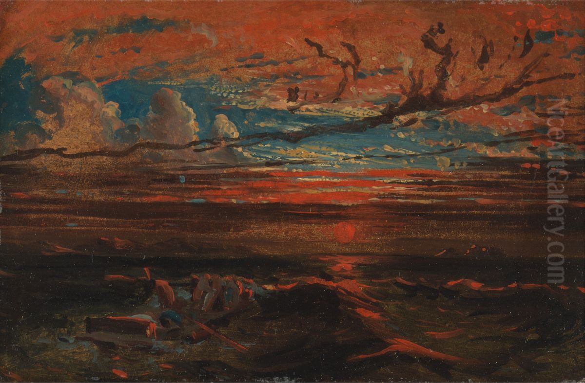 Sunset at Sea after a Storm Oil Painting by Francis Danby