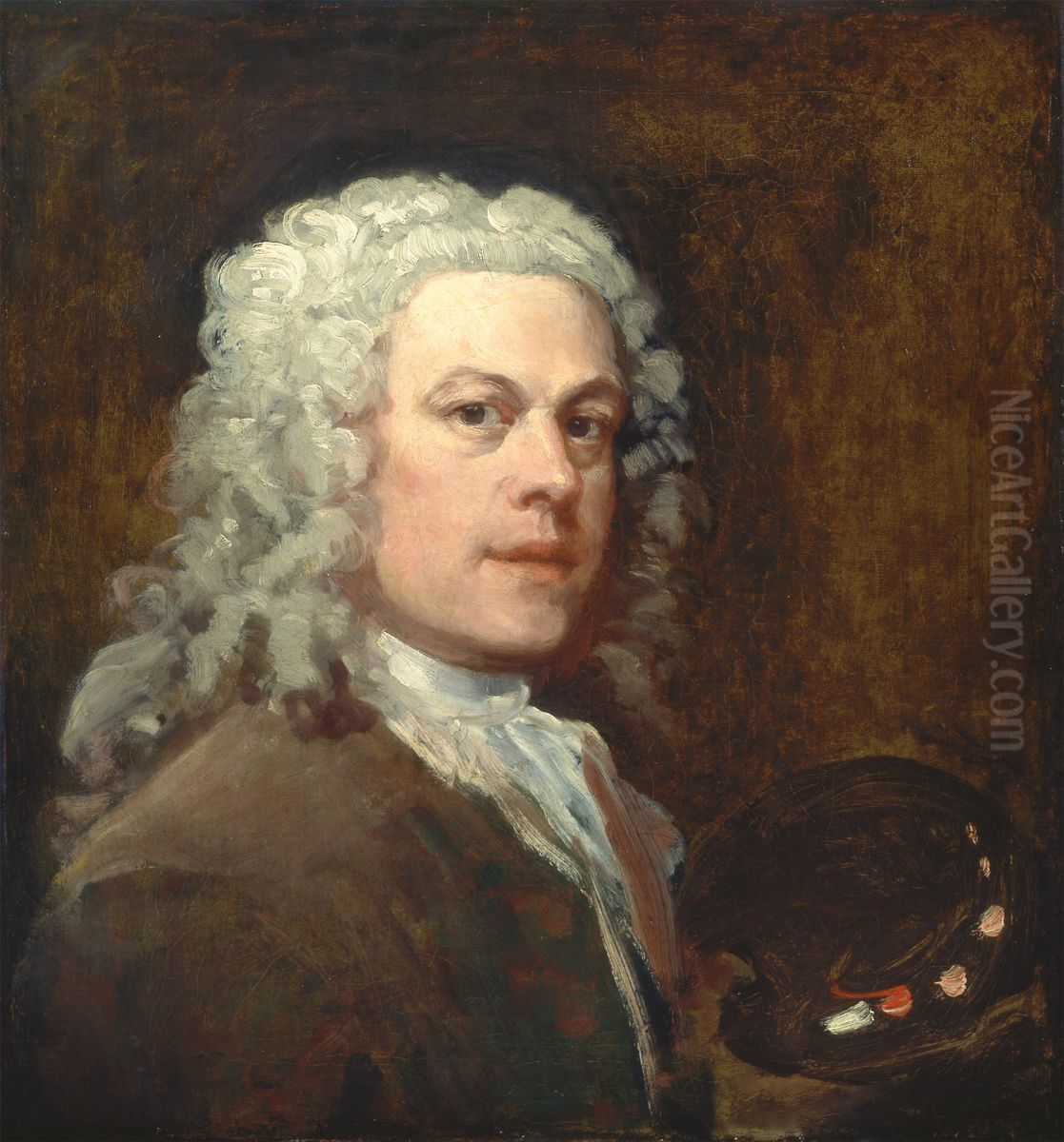 Self-portrait Oil Painting by William Hogarth