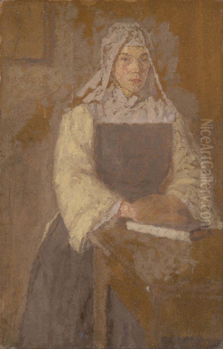 Y Lleian Oil Painting by Gwen John Y Lleian Oil Painting by Gwen John