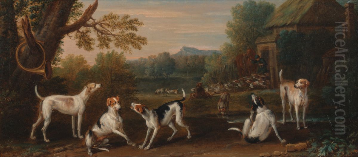 Releasing the Hounds Oil Painting by John Wootton