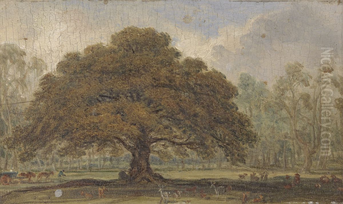 Landscape with Deer under 