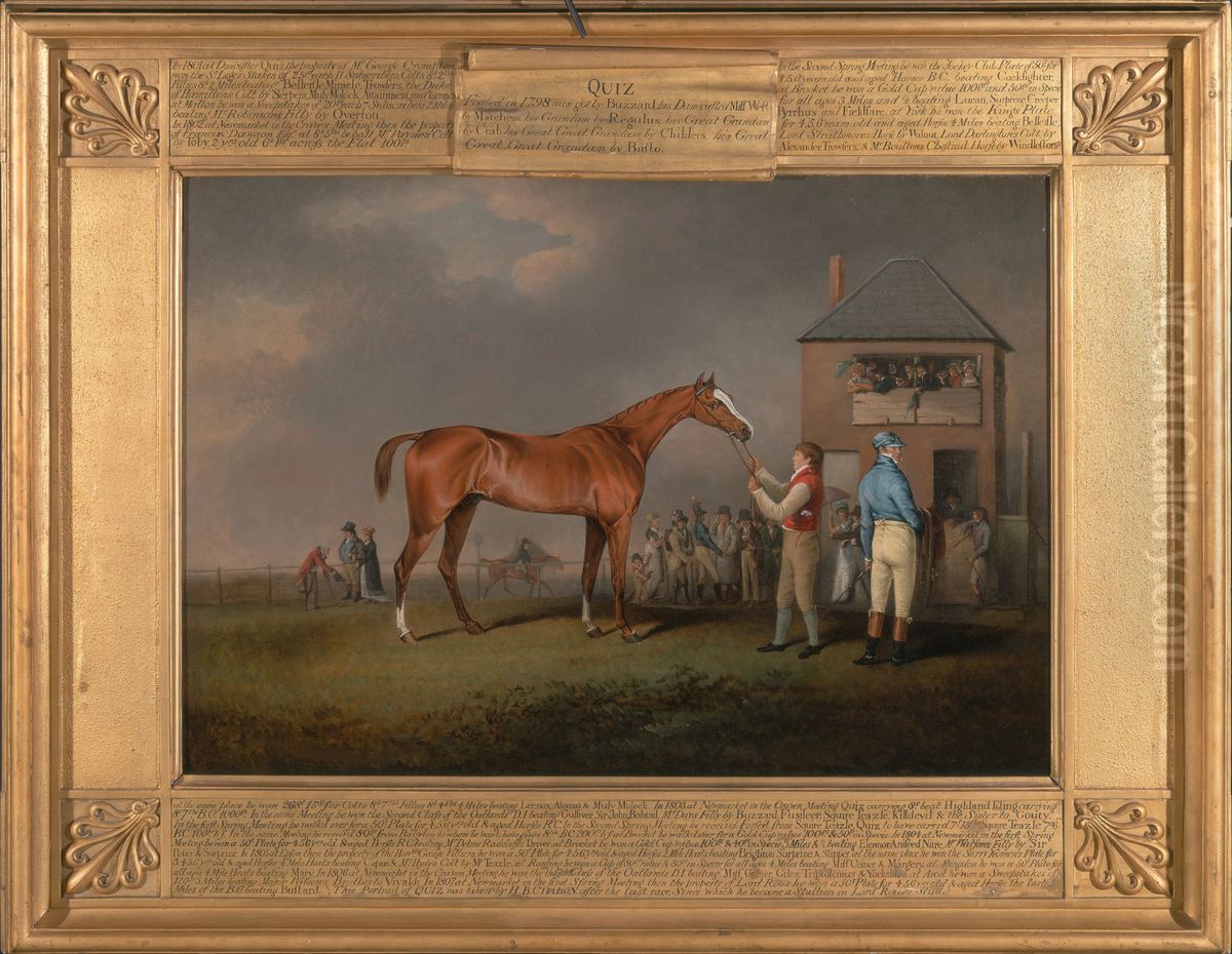 Quiz, After His Last Race at Newmarket Oil Painting by Henry Bernard Chalon