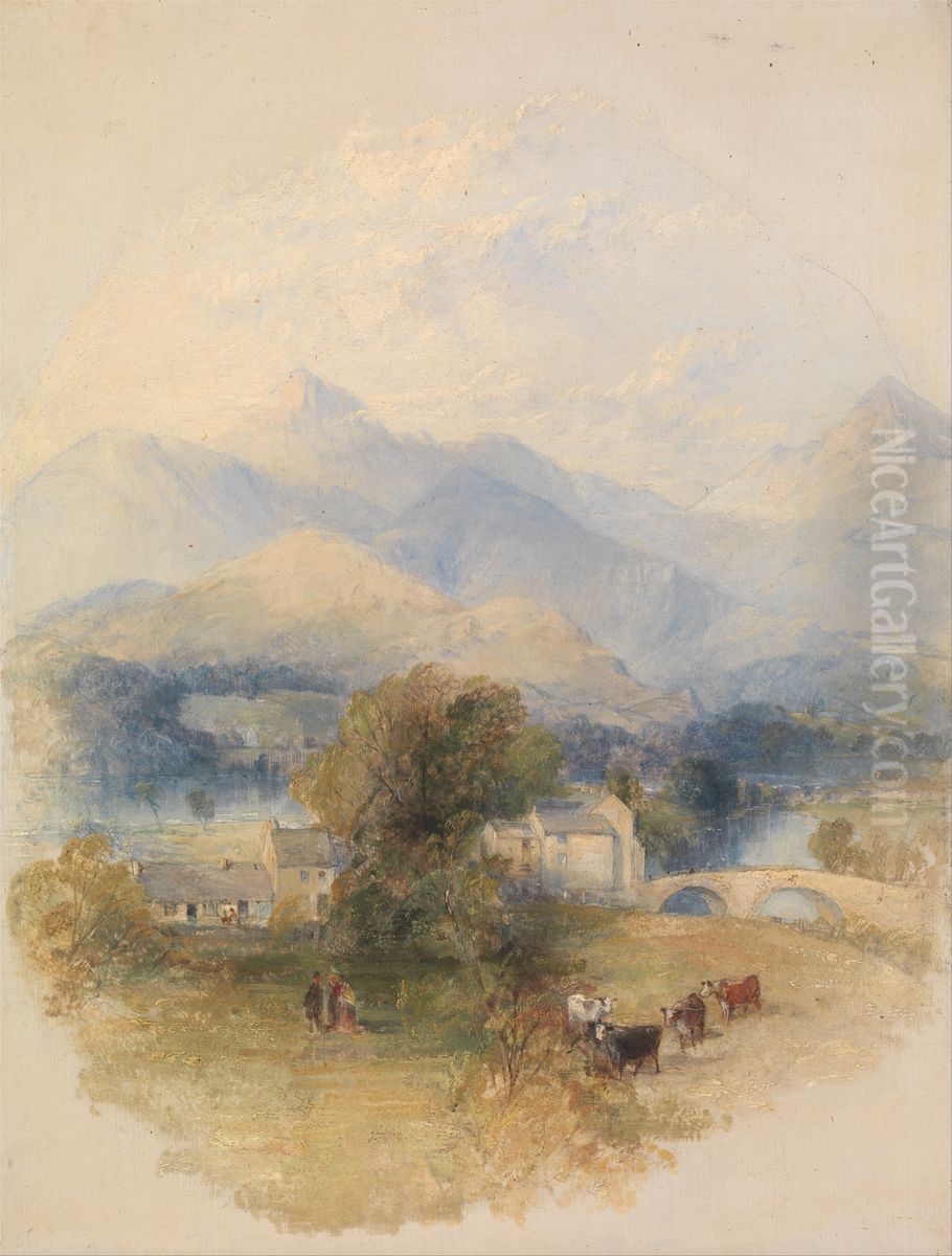 View from Mr. Southey's House, Keswick Oil Painting by Thomas Creswick