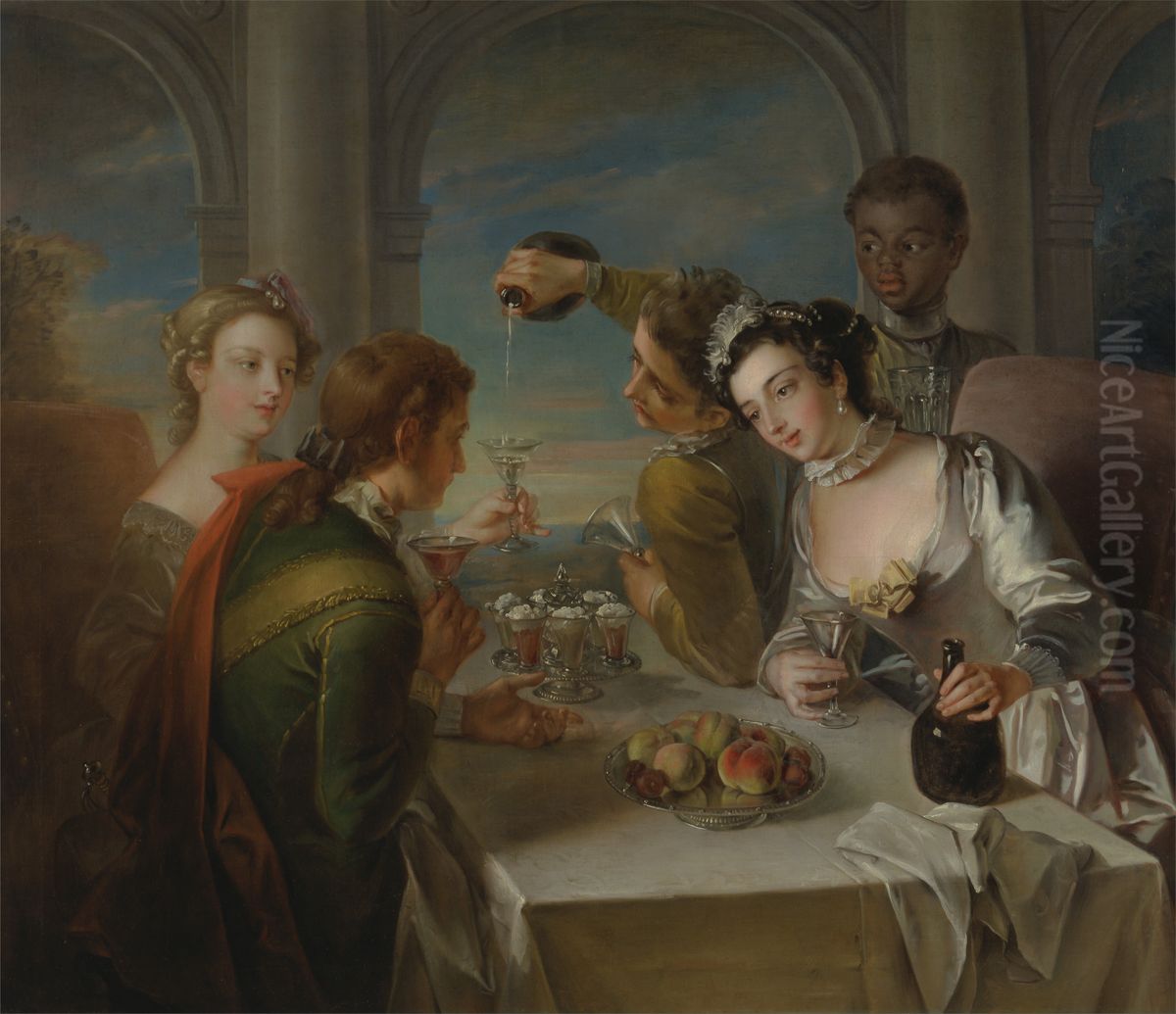 The Sense of Taste Oil Painting by Philippe Mercier