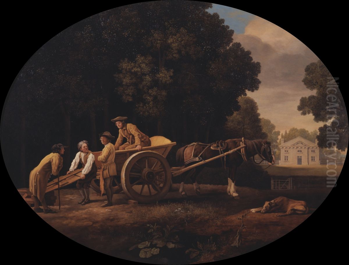 Labourers Oil Painting by George Stubbs