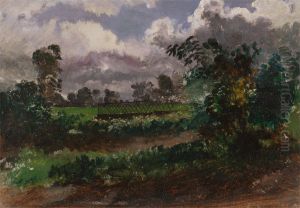 A View across the Artist's Garden from his House at Exmouth, Devonshire