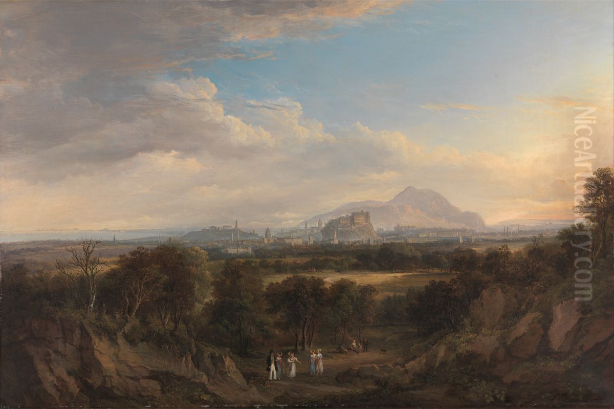 A View of Edinburgh from the West Oil Painting by Alexander Nasmyth