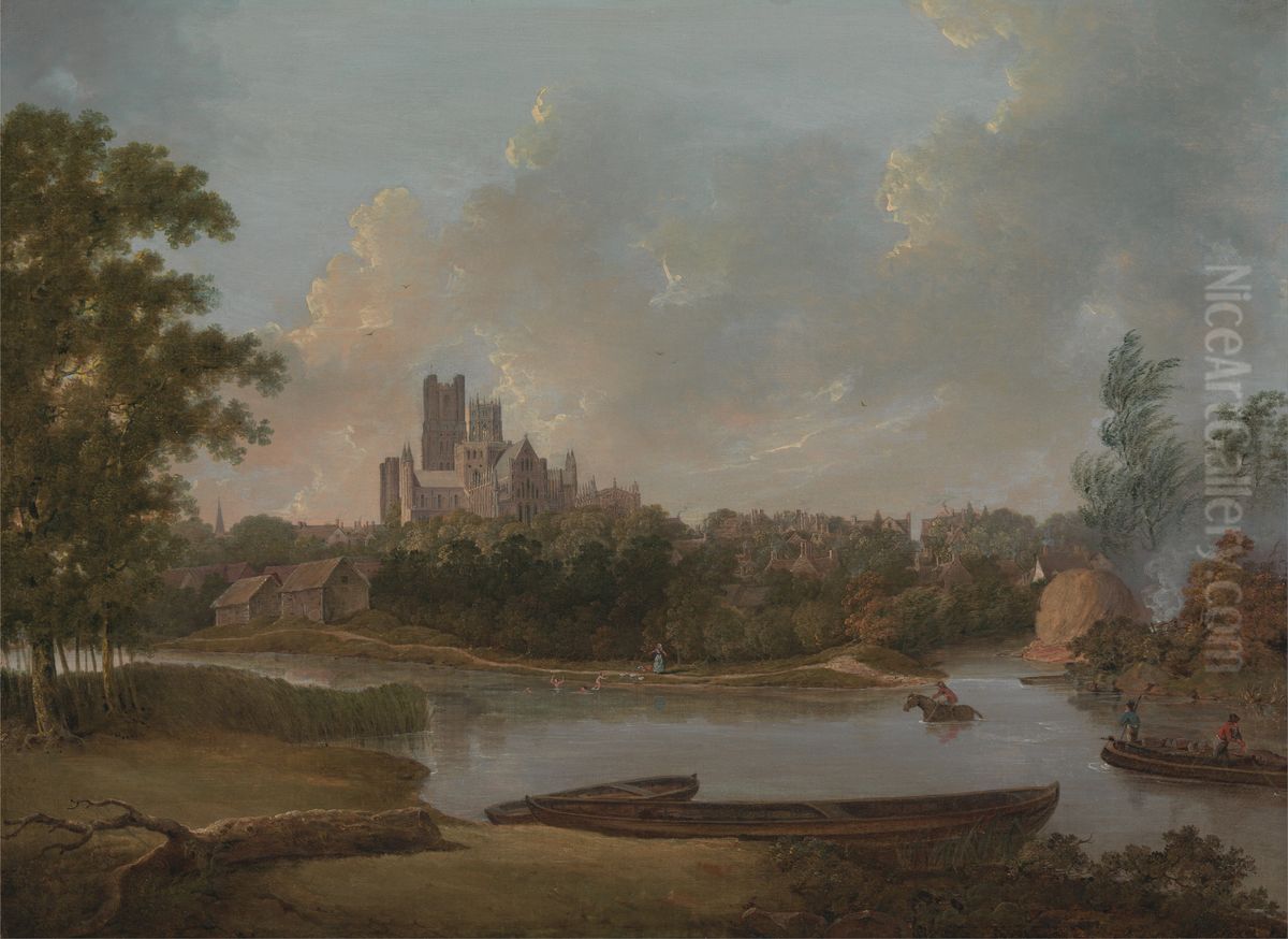 Ely Cathedral Oil Painting by Paul Sandby