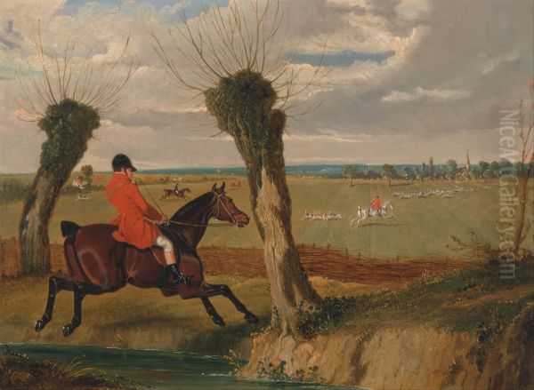 Full Cry Oil Painting by John Frederick Herring, Sr.