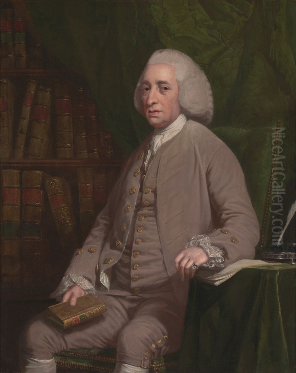 Tobias Smollet Oil Painting by Nathaniel Dance-Holland