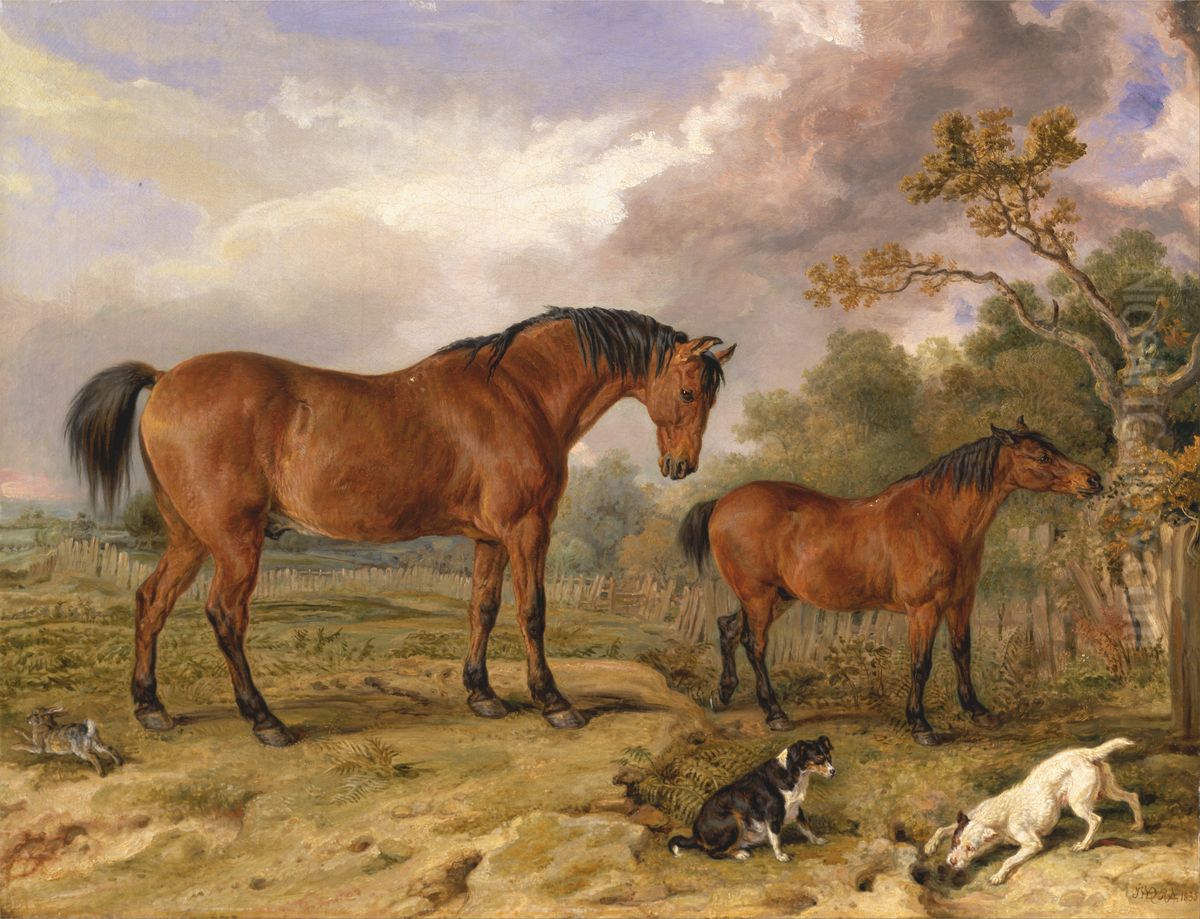 Portrait of Reformer, Blucher, Tory and Crib, the Property of Rowland Alston, Esq., M.P. Oil Painting by James Ward
