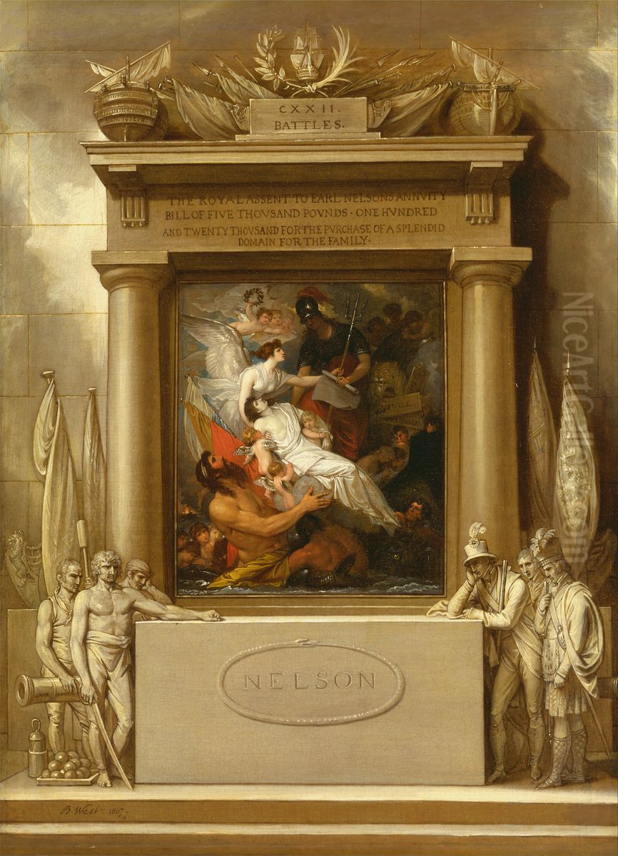 The Apotheosis of Nelson Oil Painting by Benjamin West