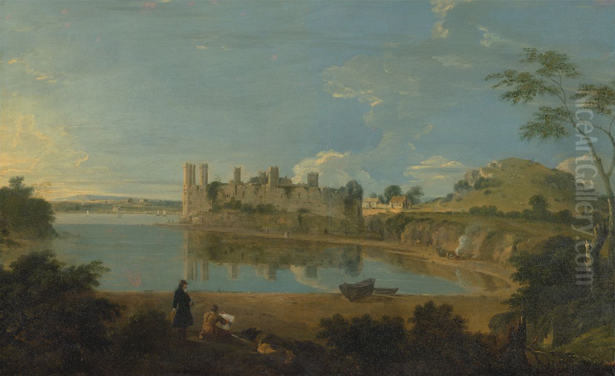 Caernarvon Castle Oil Painting by Richard Wilson