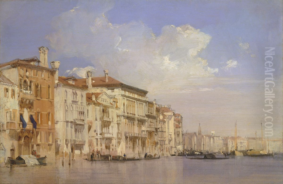 Grand Canal, Venice Oil Painting by Richard Parkes Bonington