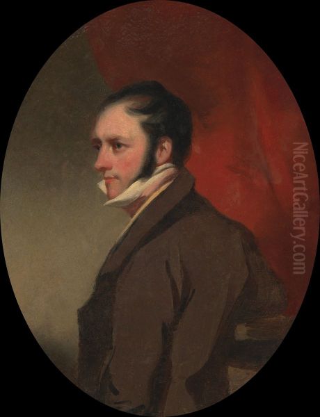 A Man Called W. C. Hunter Oil Painting by George Chinnery