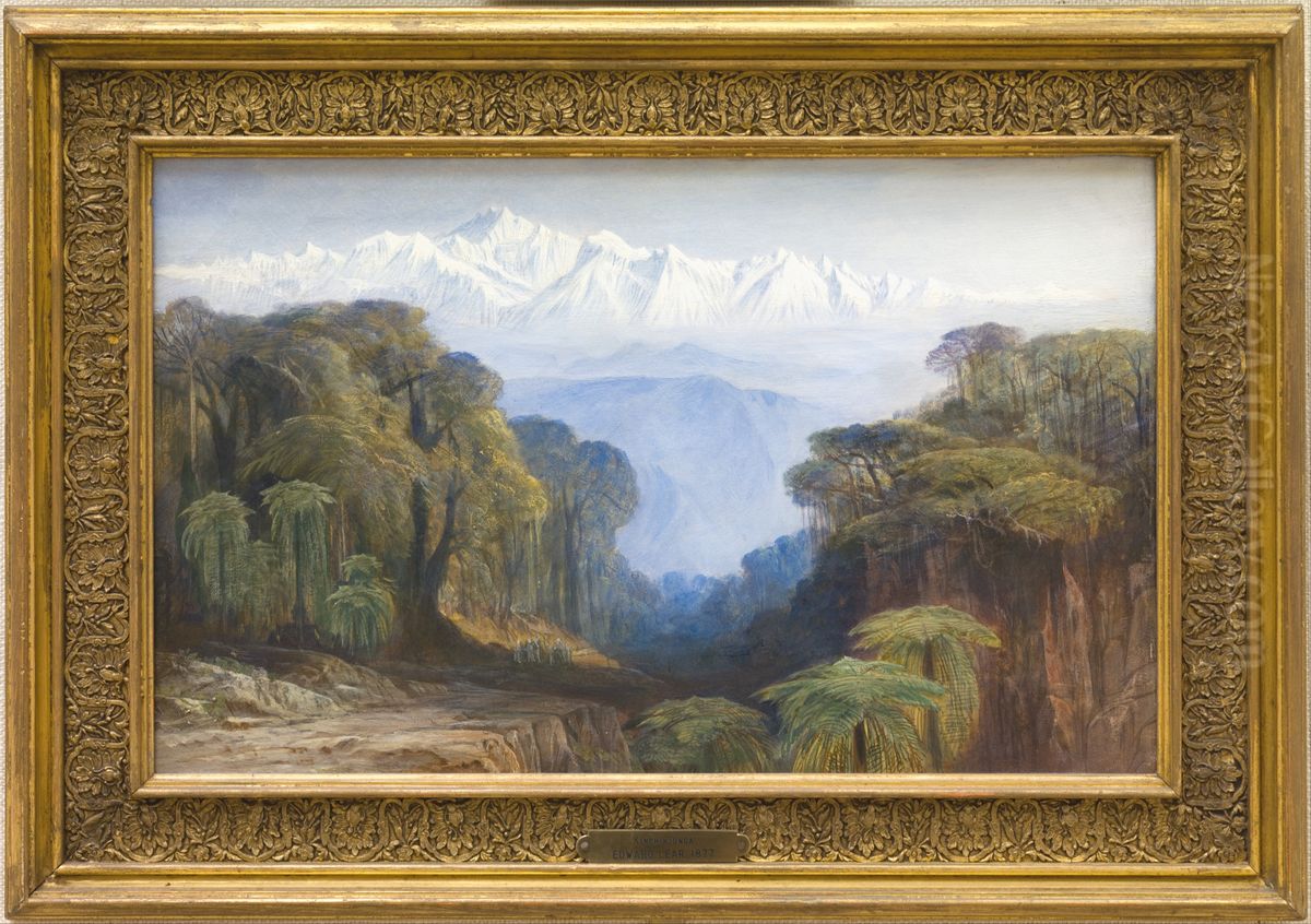 Kinchinjunga Oil Painting by Edward Lear