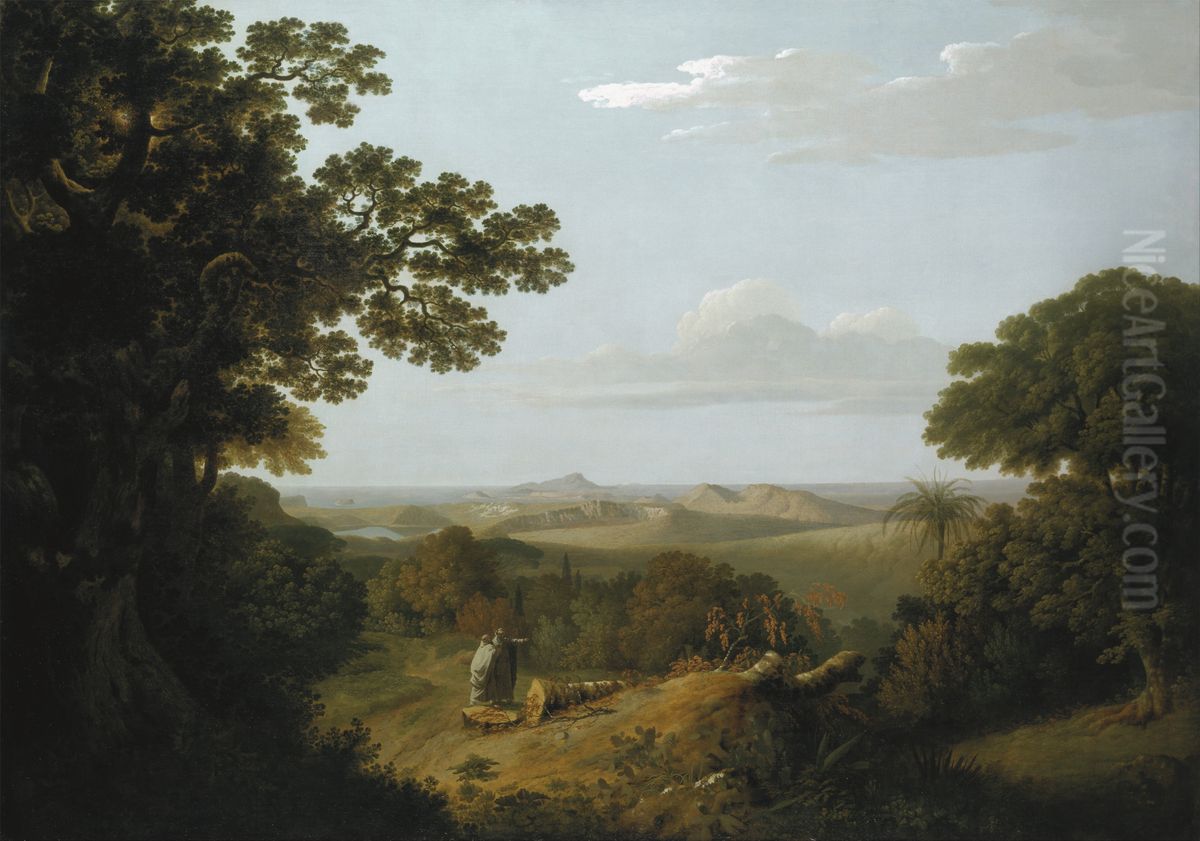 View of the Campi Flegrei from the Camaldolese Convent near Naples Oil Painting by Thomas Jones
