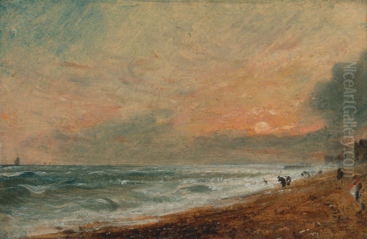 Hove Beach Oil Painting by John Constable