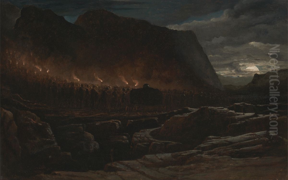 Funeral Procession Oil Painting by Francis Danby