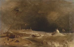 Madras, or Fort St. George, in the Bay of Bengal -- A Squall Passing Off
